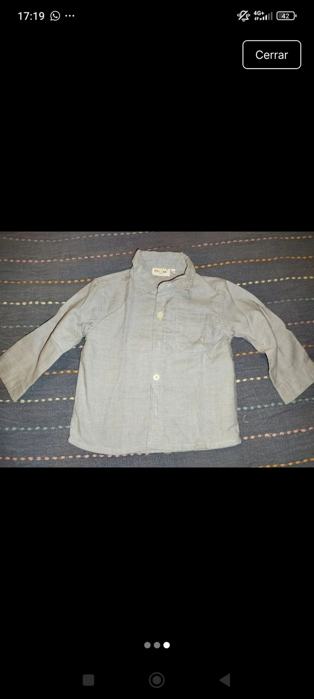 Camisa larga 12-18 meses Pickouick